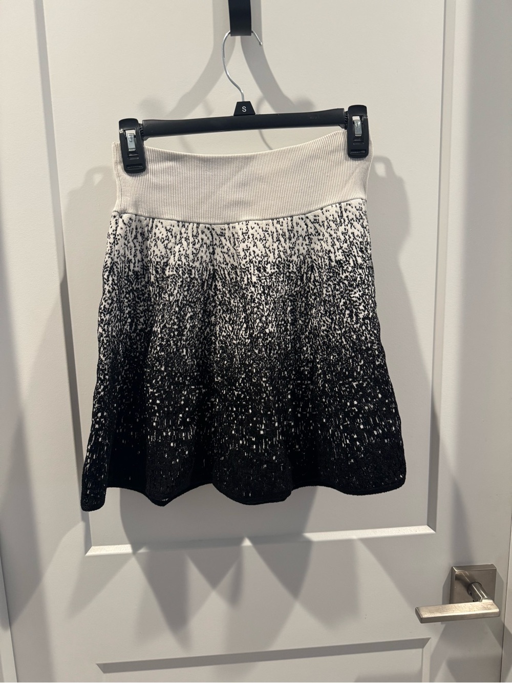 A.L.C. Women's Black & White Ombre Knit Skirt